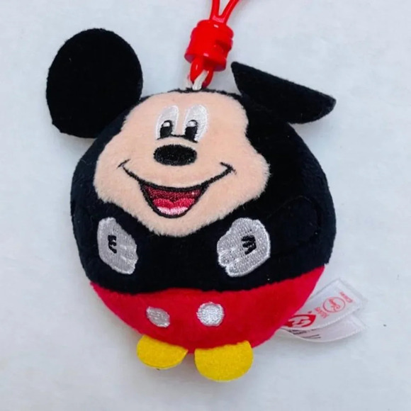 Disney TY Mickey Clip Backpack Hanger Keychain Red 2017 Kids Toy Accessory 3.5in - Picture 2 of 5